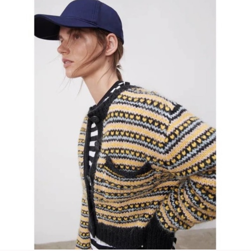 Zara Knit Button Down Sweater